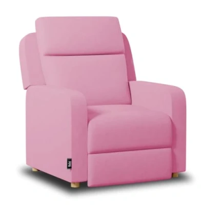 Immagine di Nalui Poltrona Relax One Fabric (77x87x95cm) con Apertura Push Manuale e Struttura Rinforzata. Reclinabile 160º Rivestita in Tessuto Rosa
