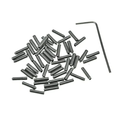 Immagine di Kaish, 50 viti di regolazione per ponte chitarra, metriche M3x10, in acciaio inossidabile, adatte Fender Stratocaster/Telecaster