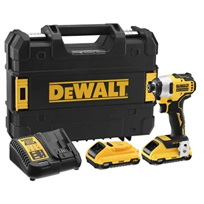 Immagine di DEWALT DCF809L2T QW Avvitatore a impulsi XR 18V 1/4&quot; 190Nm senza spazzole con 2 batterie agli ioni di litio da 3,0Ah custodia TSTAK