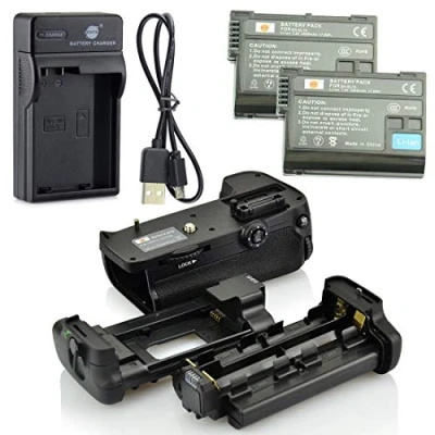 Immagine di DSTE MB D11 Vertical Impugnatura Batteria + 2x EN EL15 USB Caricabatteria Compatibile per Nikon D7000
