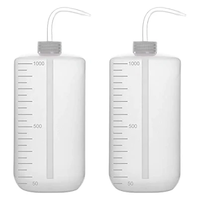 Immagine di stonylab 2 Pacchi 1000 mL Bottiglie di Plastica da Spremere, in LDPE con Bocca Stretta, Squeeze Wash Bottle (1000 Pack)