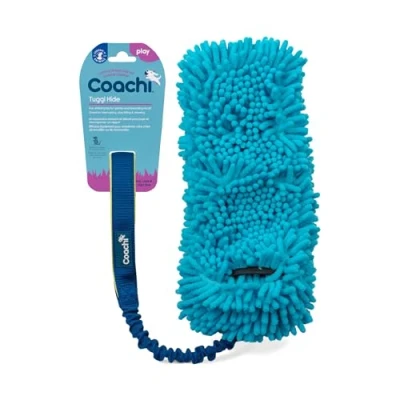 Immagine di Coachi Tuggi Hide, gioco interattivo, robusto e duraturo, manico a molla, addestramento con ricompense, richiamo, scoraggia morsi masticazione eccessiva, agilità, adatto cani cuccioli.