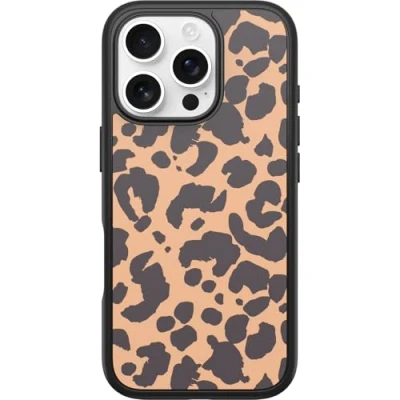Immagine di OtterBox Cover Symmetry Series MagSafe per iPhone 16 Pro, custodia protettiva sottile antiurto, a prova di caduta, testata 3x vs norme MIL STD 810G, Animal Print