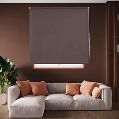 Immagine di Blindecor Draco Tenda a rullo oscurante Marrone scuro, 100 x 175 cm (Larghezza Altezza) Dimensioni del tessuto 97 170 cm. Tende termiche oscuranti