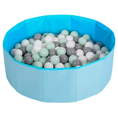Immagine di Selonis Piscina Pieghevole Con Palline Colorate 100 Palline, Blu: Bianco/Grigio/Menta