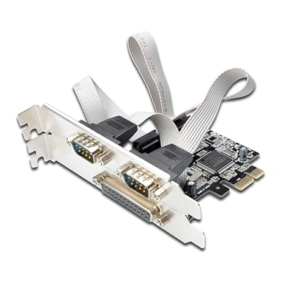 Immagine di Ewent Scheda PCI Express, 2 Porte Esterne, 1 Porta Parallela, Argento