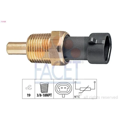 Immagine di FACET 7.3129 Sensore Temperatura Olio 3/8 18NPT Made in Italy OE Equivalent OPEL: Meriva A, Frontera B SUV, Astra G Caravan, LANCIA: DELTA 1