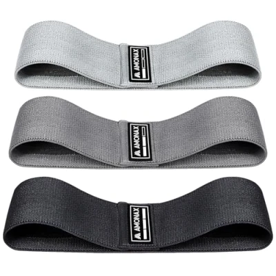 Immagine di Amonax Fasce Elastiche Fitness in Tessuto da Donna, Glute Band Elastici Fitness, Booty per Esercizi Squat, Attrezzi Casa Allenamento Dimagrante, Bande Fianchi e Gambe