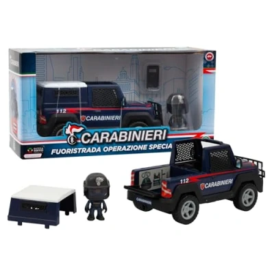 Immagine di Giochi Preziosi Carabinieri Set Jeep e Personaggio Mini Action Hero Alto 7 Cm Dei Carabinieri, Veicolo Furgone Giocattolo, Per Bambini A partire Dai 4 Anni