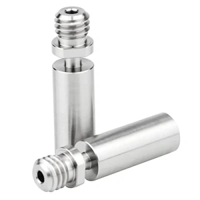 Immagine di 2x All Metal Ender 3 Titanium Heat Break Termico Barrel Tubo di Interruzione Calore per Creality 3D Stampante CR10, S4 S5, CR10S, Ender3 V2, pro Hotend (Aggiornamento TC4 Version)