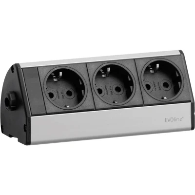 Immagine di EVOline 93000403 Multipresa Nero, Argento Schuko 1 pz.