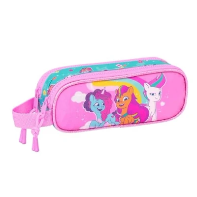 Immagine di Safta MY Little Pony Magic Astuccio per bambini, ideale bambini in età scolastica, comodo e versatile, qualità resistenza, 21 x 6 8 cm, colore: rosa/turchese,