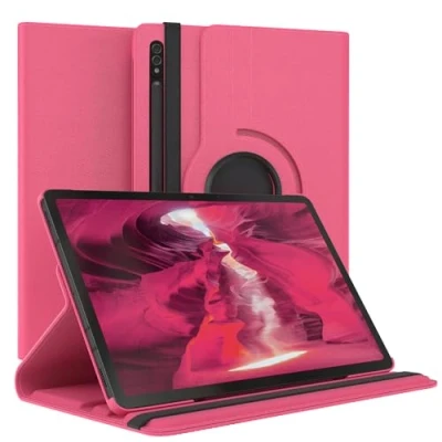 Immagine di EAZY Case Custodia per tablet Samsung Galaxy Tab S8 Cover protettiva 11 pollici Smart Rotation stare in piedi Flip 360 girevole con funzione di supporto, similpelle Rosa