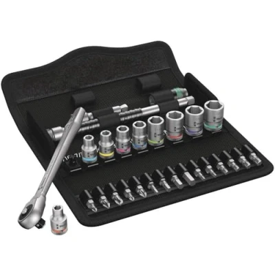 Immagine di Wera 8100 SA 10 Zyklop Kit di chiavi a bussola imperiale (pollici) 1/4 28 parti 05004020001