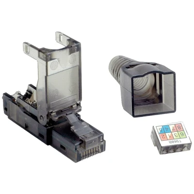 Immagine di Value Spina RJ 45 confezionabile in campo cat. 6a (classe EA), UTP 26.99.0372 Trasparente 1 pz.