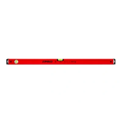 Immagine di PRO600 Livella a bolla 100cm con Profilo Ergonomico ERS+ (Easy Reading System) e precisa tappi di chiusura antiurto Colore Rosso