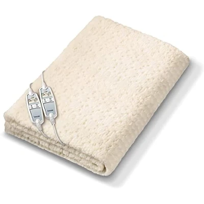 Immagine di Beurer UB 86 Teddy, Coprimaterasso termico, scaldaletto Matrimoniale, con 2 Zone Termiche Individuali e di Calore Regolabili Separatamente, dimensioni 150 x 160 cm