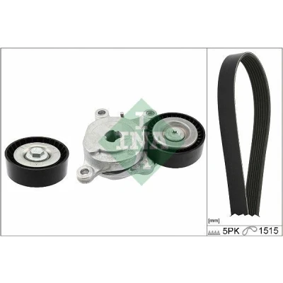 Immagine di INA 529 0543 10 Kit cinghie Poly V Controllare corsa libera generatore ed ev. sostituire MERCEDES BENZ: Classe A, B, CLA Coupe