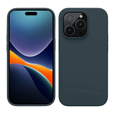 Immagine di kwmobile Cover per Apple iPhone 14 Pro Custodia Back Case Caricatore Wireless Antiurto e Flessibile in Silicone TPU ardesia scuro