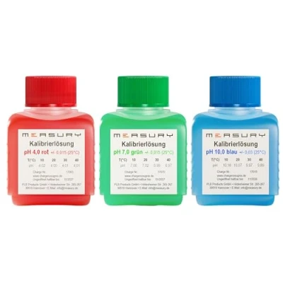 Immagine di Measury Set di soluzioni calibrazione pH 4.00 + 7.00 10.00 (50 ml)