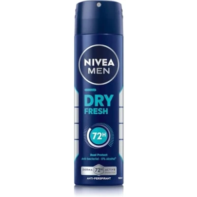 Immagine di NIVEA MEN Dry Fresh Spray Deodorante 6 x 150 ml, uomo con formula Dual Active, anti traspirante per 48 h di intensa freschezza sulla pelle