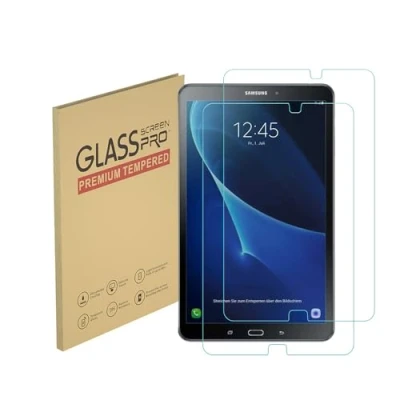 Immagine di Pellicola salvaschermo per Samsung Galaxy Tab A 10.1 (versione S Pen SM P580, P585) in vetro temperato, durezza 9H, antigraffio, custodia amichevole, senza bolle (2 pezzi)