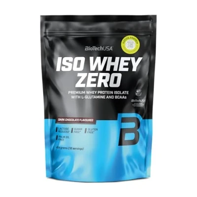 Immagine di BioTechUSA Iso Whey Zero Premium Protein Isolate Grass Fed Enzyme Free Sugar and Gluten free, 454 g, Cioccolato Fondente