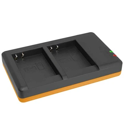 Immagine di Caricabatteria doppio (Corrente, USB) per EN EL23 / Nikon Coolpix B700, P600, P610, P900, S810c Alimentatore 2A incluso 2 batterie simultaneamente caricabili