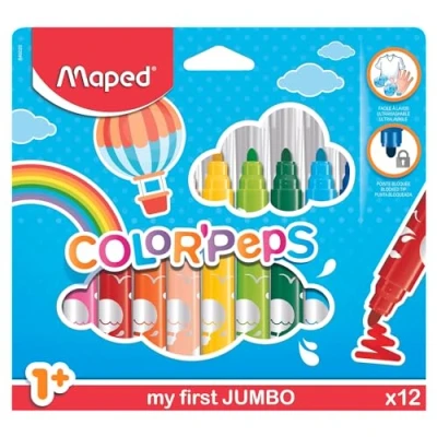 Immagine di Maped 846020 My First Color&#039;Peps Jumbo Felt Tip Colouring Pencil (Pack of 12)