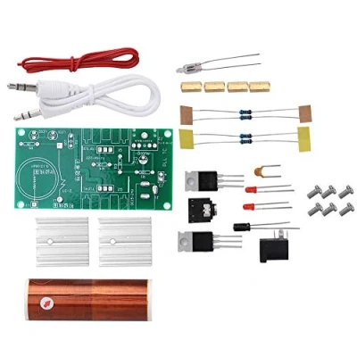 Immagine di Modulo Bobina di Mini Elettrico Altoparlante al Plasma Strumento Kit Elettronico Fai da te Non Assemblato 15W DC 15‑24V 2A Scheda