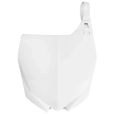 Immagine di POLISPORT 8665500001 Tabella portanumero replica OEM realizzata in plastica lucida resistente e durevole compatibile con le moto Yamaha colore bianco