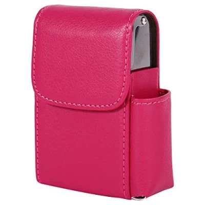 Immagine di Portasigarette Cover Pacchetto Sigarette Custodia Portamonete Stoccaggio per Bocchino Due Lati Flip Aperto Tasca di Container, Rosa
