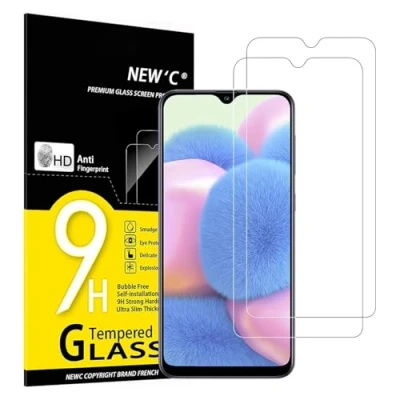 Immagine di NEW&#039;C 2 Pezzi, Vetro Temperato per Samsung Galaxy A30s, A40s, Pellicola Prottetiva Anti Graffio, Impronte, Senza Bolle, Durezza 9H, 0,33mm Ultra Trasparente, Resistente