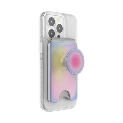Immagine di PopSockets: PopWallet + per MagSafe Anello Adattatore Incluso Porta Carte con Top Intercambiabile Integrato Smartphone e Custodie Aura
