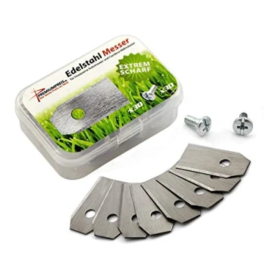 Immagine di 30 lame coltelli di ricambio per motore tosaerba Husqvarna Automower/Gardena (0,75 mm/3,1 g), con viti, Premiumpreis®