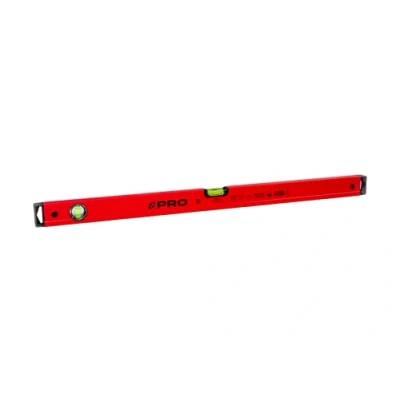 Immagine di PRO600 Livella a bolla 80cm con Profilo Ergonomico ERS+ (Easy Reading System) e precisa tappi di chiusura antiurto Colore Rosso