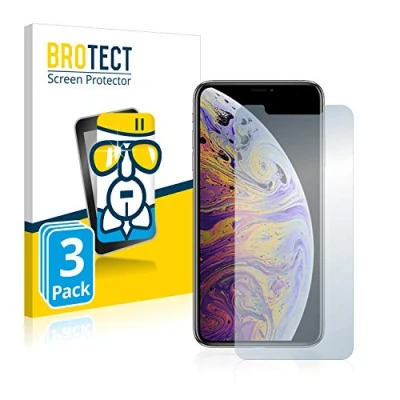 Immagine di brotect Pellicola Protettiva Vetro per Apple iPhone Xs Max / 11 Pro Protezione Schermo (3 Pezzi) [Durezza Estrema 9H, Chiaro]