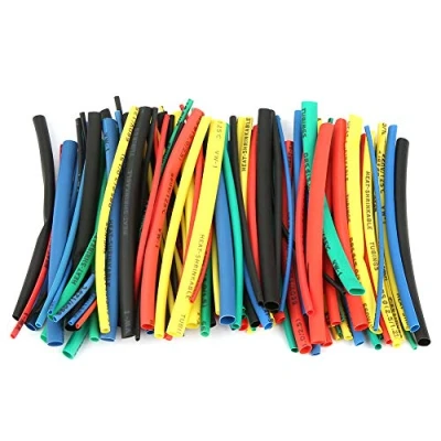 Immagine di Kit di Guaine termorestringenti da 100 Pezzi, 5 Misure Colori Guaina Isolante con Cavo termorestringente mm per Una Protezione Lunga Durata