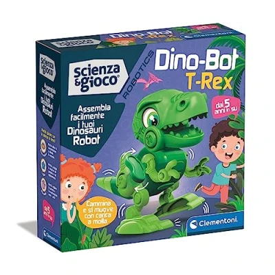 Immagine di Clementoni Scienza Robotics Dino Bot Costruire, Laboratorio Robotica, Modello di Dinosauro T Rex, STEM, Gioco Scientifico 5 Anni, Made in Italy, Colore Italiano, Medio, 19331