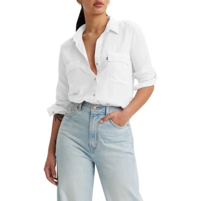 Immagine di Levi&#039;s Doreen Utility IN Patches Camicia, Donna, Taglia: Medium, Bright white