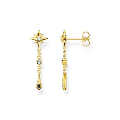 Immagine di Thomas Sabo Orecchini argento sterling zirconia cubica Donna, Oro, 2,7 cm H2209 959 7, Oro