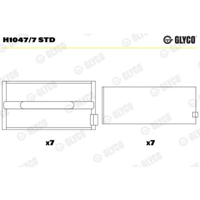 Immagine di GLYCO H1047/7 STD Cuscinetto albero a gomito