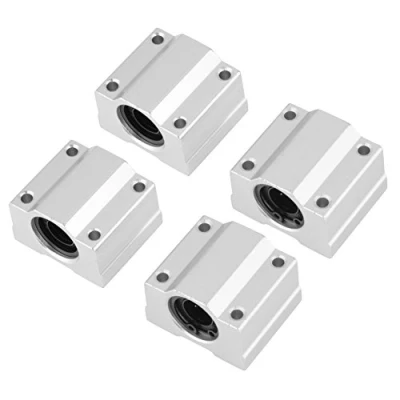 Immagine di Blocco scorrevole a cuscinetti lineari, 4 pezzi/set SCS12UU sfere in alluminio scorrimento lineare Diametro interno 12mm Ampiamente usato elettroutensili 36 x 42 28mm