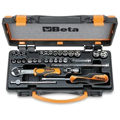 Immagine di Beta 900/C24 Assortimento di 13 chiavi a bussola esagonali, 11 giravite e 6 accessori in cassetta lamiera