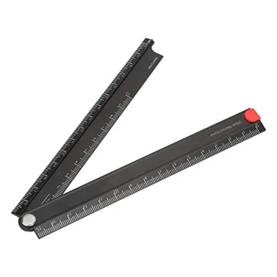 Immagine di Righelli Zerone Righello pieghevole in lega di alluminio 0 300 mm Regola semplice per cancelleria metallo a 90
