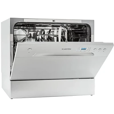 Immagine di Klarstein Amazonia 6 Lastoviglie Compatta Salvaspazio, da Tavolo, Classe A+, 1380w, Per Coperti, Programmi, Risparmio Energetico, 55x43,5x49,5cm, Possibilitá Incasso, Argento