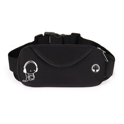 Immagine di LEXICAMHS Marsupio Running per Ragazzi e Ragazze, Cintura da Corsa Cellulare, Smartphone, Cellulare Bambini, Logo Riflettente (Nero)