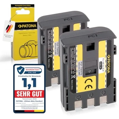 Immagine di PATONA 2x Batteria Ricambio per Canon NB 2L 2LH 2L18 BP 2L5 2L12 2L14 Batterie Compatibile con EOS 350D 400D PowerShot G7 G9 S40 S50 S60 S70