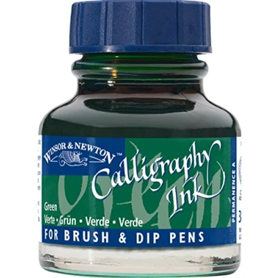 Immagine di Winsor &amp; Newton Calligraphy 1111289 Flacone di inchiostro, 30 ml, colore: Verde