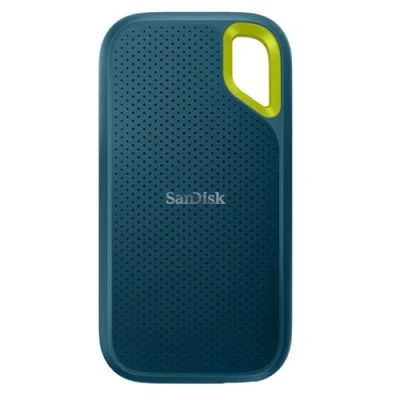 Immagine di SanDisk 2TB Extreme SSD portatile, USB C, Unità a stato solido NVMe esterna, fino 1050 MB/s, Indice di protezione IP65 per la resistenza ad acqua e polvere Monterey